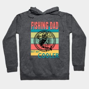 Fishing Dad But Way Cooler Retro Vintage Sunset Hoodie